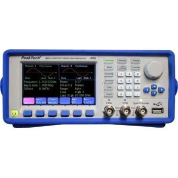 PeakTech 4115 2CH willekeurige golfvormgenerator, 1 uHz - 60 MHz