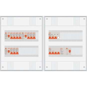 3 fase groepenkast met 10 licht groepen en 1 krachtgroep