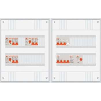 3 fase groepenkast met 6 licht groepen en 1 krachtgroep