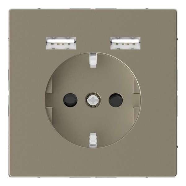 Stopcontact - Inbouw - Randaarde - USB Type A+A - Sahara - Systeem Design - Schneider Electric - MTN2366-6033 Stopcontact - Inbouw - Randaarde - USB Type A+A - Sahara - Systeem Design - Schneider Electric - MTN2366-6033