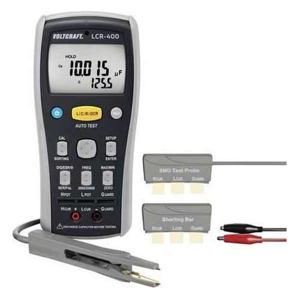 VOLTCRAFT LCR-400 LCR-meter Digitaal CAT I Weergave (counts): 20000 VOLTCRAFT LCR-400 LCR-meter Digitaal CAT I Weergave (counts): 20000