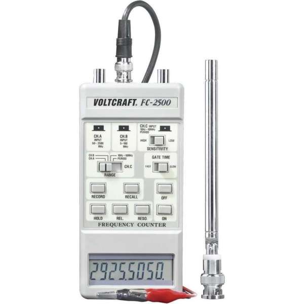 Voltcraft FC-2500 - Frequentieteller - 10 Hz - 2.5 GHz Voltcraft FC-2500 - Frequentieteller - 10 Hz - 2.5 GHz