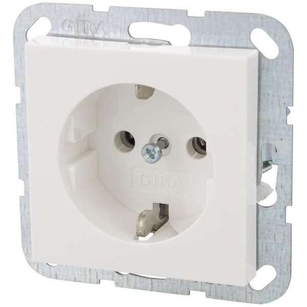 Gira System 55 contactdoos – inbouw – 1–voudig – randaarde – polarwit – 10 stuks Gira System 55 contactdoos – inbouw – 1–voudig – randaarde – polarwit – 10 stuks