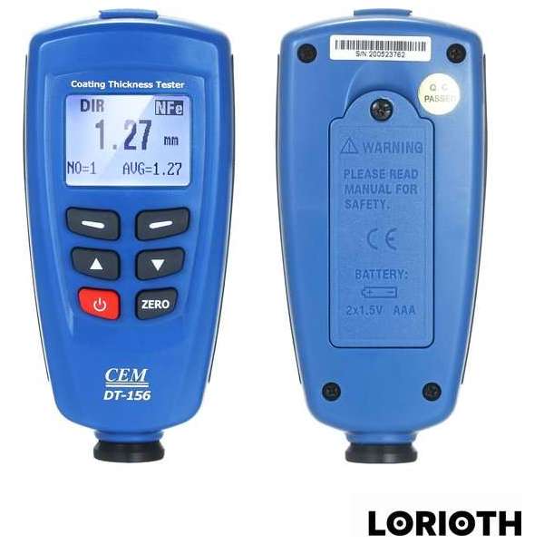 LORIOTH® Coating Dikte Tester - Lak Kwaliteit Testen - Professionele Coating Tester - LCD Scherm - Zwart LORIOTH® Coating Dikte Tester - Lak Kwaliteit Testen - Professionele Coating Tester - LCD Scherm - Zwart