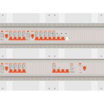 3 fase groepenkast met 12 licht groepen en 1 krachtgroep