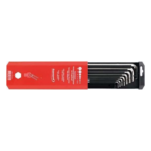 Haakse zeskantschroevendraaier-set met bolkop CV-staal 2-10mm kunststof-h 8delig Haakse zeskantschroevendraaier-set met bolkop CV-staal 2-10mm kunststof-h 8delig
