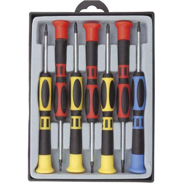 COGEX Precisie schroevendraaier bi-materiaal 7 stuks COGEX Precisie schroevendraaier bi-materiaal 7 stuks
