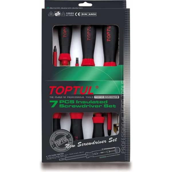 Set schroevendraaiers VDE 7pcs Set schroevendraaiers VDE 7pcs