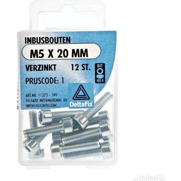 METAALSCHR. + MOER PK M5 20 MM VERZINKT 12 ST. METAALSCHR. + MOER PK M5 20 MM VERZINKT 12 ST.