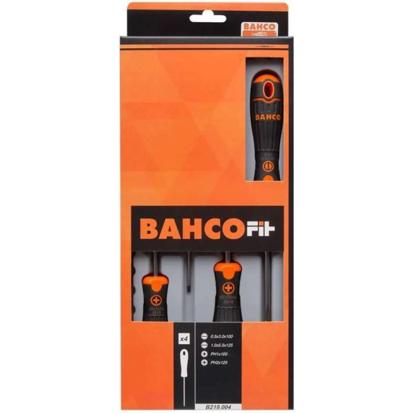 BAHCO schroevendraaier set 4 stuks BAHCO schroevendraaier set 4 stuks
