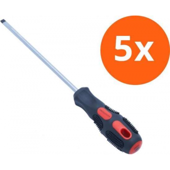 Smoos® Schroevendraaier platte kop S5.5 x 125 mm - 5 stuks