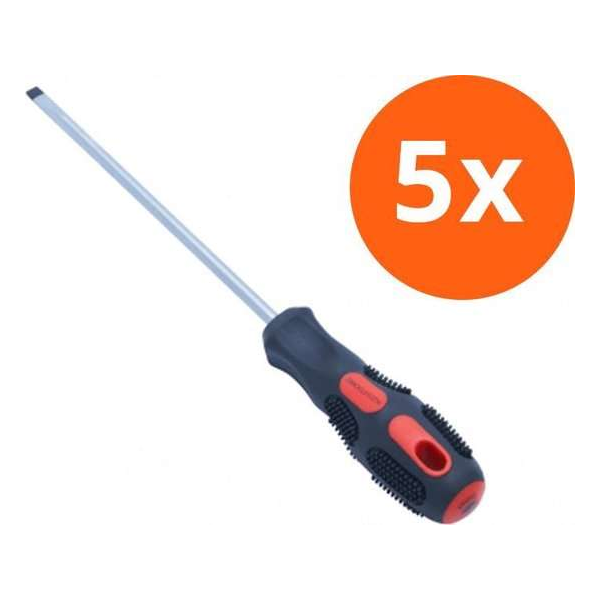 Smoos® Schroevendraaier platte kop S5.5 x 125 mm - 5 stuks Smoos® Schroevendraaier platte kop S5.5 x 125 mm - 5 stuks