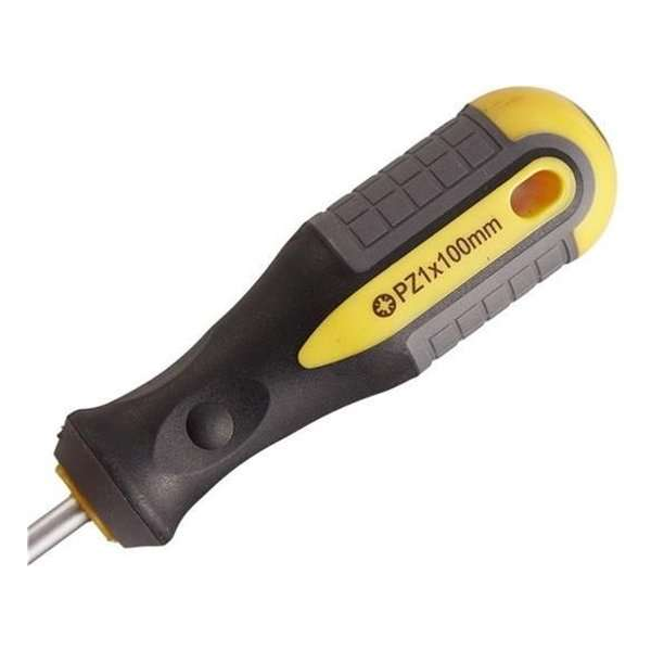 Probuilder schroevendraaier - PZ1 - 100 mm - met softgrip Probuilder schroevendraaier - PZ1 - 100 mm - met softgrip