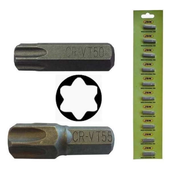 M8 inbussleutel met torx-bit (tx) t8 - verchroomd M8 inbussleutel met torx-bit (tx) t8 - verchroomd