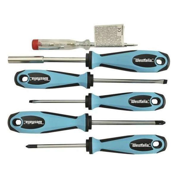 Westfalia Schroevendraaierset, Elementair 6 stuks Westfalia Schroevendraaierset, Elementair 6 stuks
