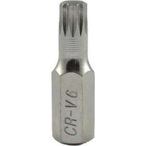 JBM Tools | M8 inbussleutel met xzn-bit 6mm - verchroomd JBM Tools | M8 inbussleutel met xzn-bit 6mm - verchroomd
