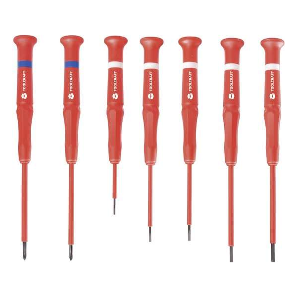 TOOLCRAFT VDE Schroevendraaierset 7-delig Plat, Kruiskop Phillips TOOLCRAFT VDE Schroevendraaierset 7-delig Plat, Kruiskop Phillips