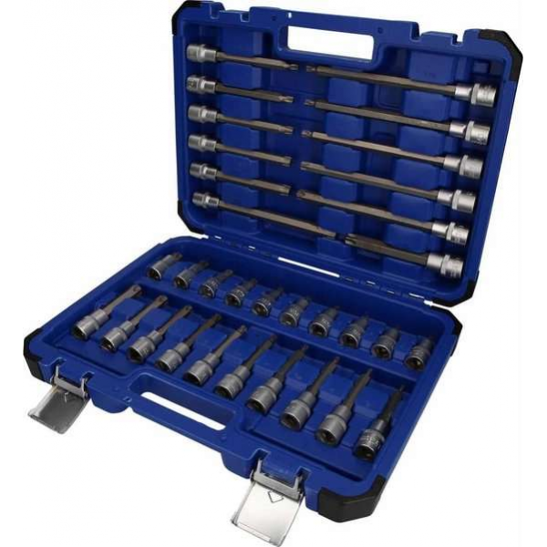 BRILLIANT TOOLS 32-delige Schroevendraaier doppenset 1/2" staal BRILLIANT TOOLS 32-delige Schroevendraaier doppenset 1/2" staal