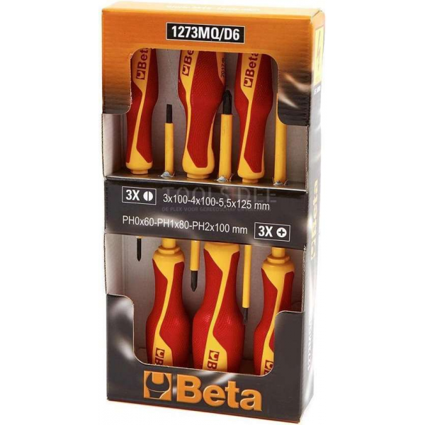 Beta 6 Delige SET Geisoleerde Schroevendraaiers Beta 6 Delige SET Geisoleerde Schroevendraaiers