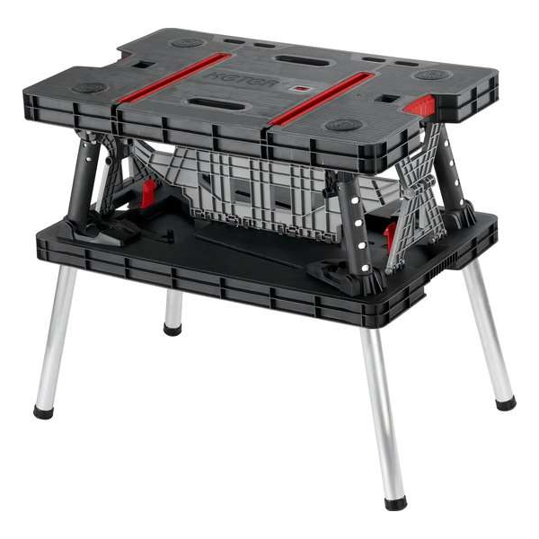 Keter Opvouwbare Werktafel - 85x55x75.5cm - Zwart - Draagkracht 450kg Keter Opvouwbare Werktafel - 85x55x75.5cm - Zwart - Draagkracht 450kg