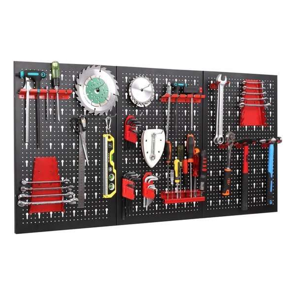 ALDORR Gereedschapswand - Aluminium Wandrek - Gereedschapsbord - Gereedschapshouder - 3 stuks ALDORR Gereedschapswand - Aluminium Wandrek - Gereedschapsbord - Gereedschapshouder - 3 stuks