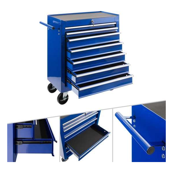 AREBOS Werkplaatswagen Gereedschapswagen Trolley Gereedschapskasten 7 Lades AREBOS Werkplaatswagen Gereedschapswagen Trolley Gereedschapskasten 7 Lades