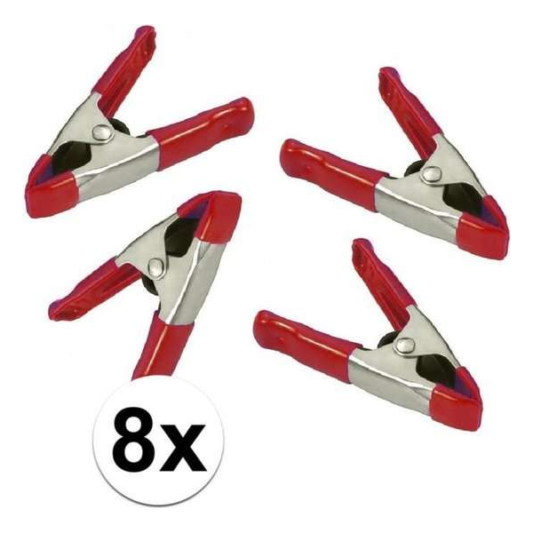 8x lijmklemmen / marktklemmen - 5 cm - veerklemmen / zeilklemmen 8x lijmklemmen / marktklemmen - 5 cm - veerklemmen / zeilklemmen