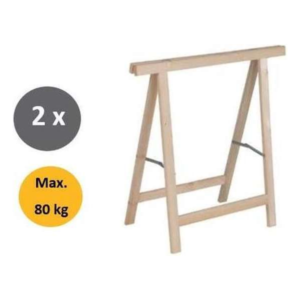 Prohobtools Set 2 stuks houten schraag den 80kg 75x75cm Prohobtools Set 2 stuks houten schraag den 80kg 75x75cm