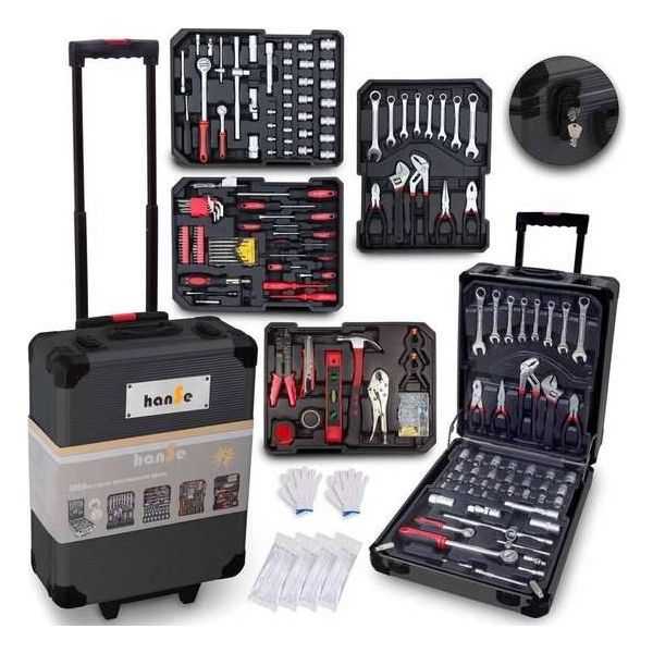 Hanse Werkzeuge® 1050-delige Gereedschapskoffer gevuld - Antraciet Hanse Werkzeuge® 1050-delige Gereedschapskoffer gevuld - Antraciet