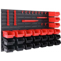 Deuba Gereedschapswand met stapelboxen en gereedschapshouder 43 st. - 2 wandplaten van 54x47,5x1,8 cm