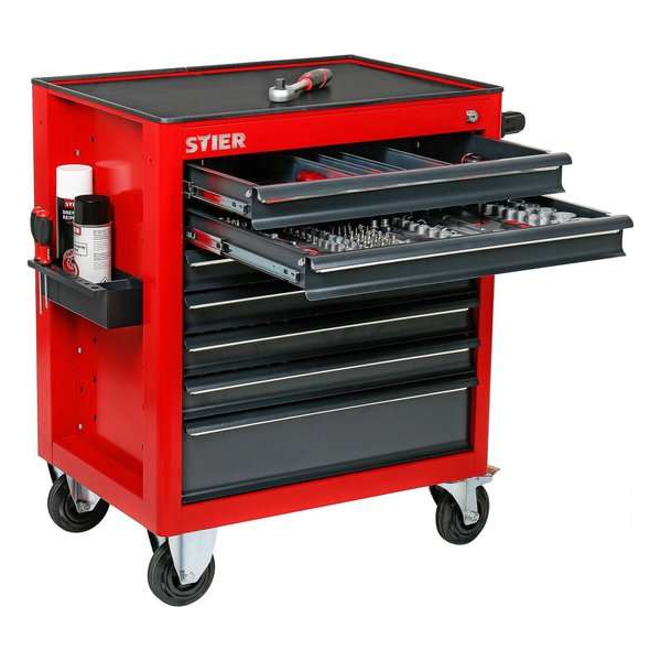 STIER 884x696mm Lege Gereedschapswagen - Rood (902575) STIER 884x696mm Lege Gereedschapswagen - Rood (902575)