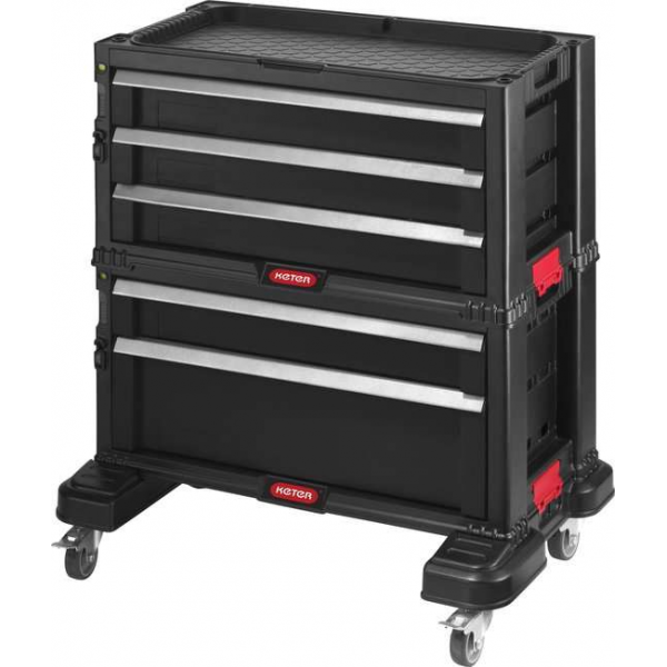 Keter Module Ladekast 5 lades - 59,85x37,76x59,85cm - Zwart Keter Module Ladekast 5 lades - 59,85x37,76x59,85cm - Zwart