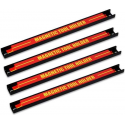 Navaris magnetische gereedschapshouder - Muur magneetstrip voor werkplaats - 30 cm - Met bevestigingsmateriaal - 4 stuks