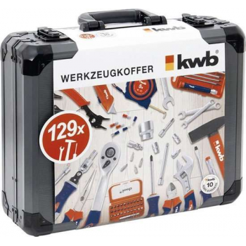 KWB Gereedschapskoffer 129-delig – Aluminium koffer