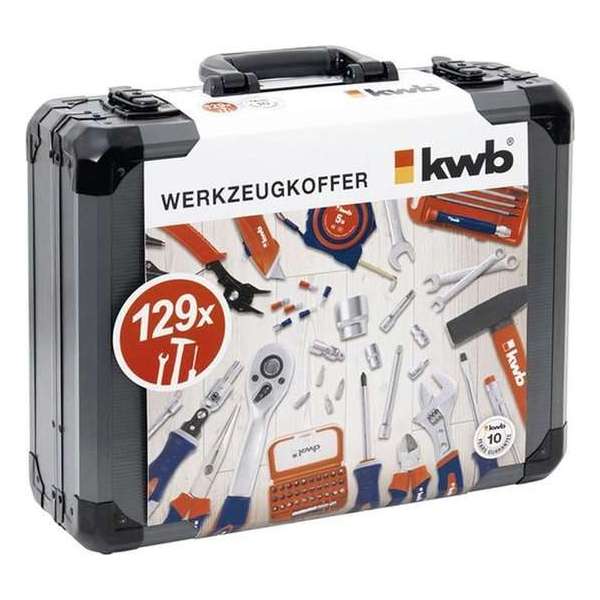 KWB Gereedschapskoffer 129-delig – Aluminium koffer KWB Gereedschapskoffer 129-delig – Aluminium koffer