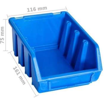 Stapelbakken 20 st kunststof blauw  VDXL_146284