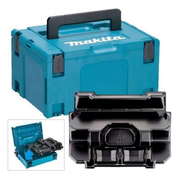 Makita 821551-8 Mbox 3 incl. 839205-3 inleg dubbellader en 4 accu's Makita 821551-8 Mbox 3 incl. 839205-3 inleg dubbellader en 4 accu's