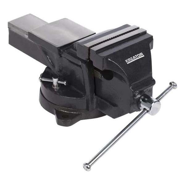 Kreator KRT554011 Draaibare bankschroef - 100mm - 7kg Kreator KRT554011 Draaibare bankschroef - 100mm - 7kg