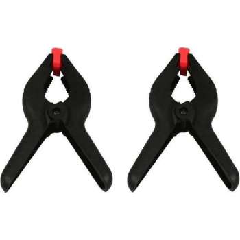 Set van 8x stuks plastic hobby/camping zeilklemmen 15 cm - Veerklemmen voor o.a. dekzeilen