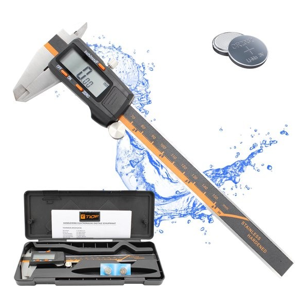 Digitale Schuifmaat 150 mm – LCD – RVS – Incl. 2 extra Batterijen + Opbergcase – Uiterst Digitale Schuifmaat 150 mm – LCD – RVS – Incl. 2 extra Batterijen + Opbergcase – Uiterst
