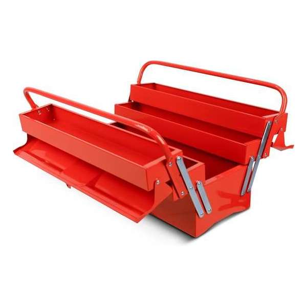 GEREEDSCHAPSKIST MET 5 COMPARTIMENTEN - 495x200x290mm GEREEDSCHAPSKIST MET 5 COMPARTIMENTEN - 495x200x290mm