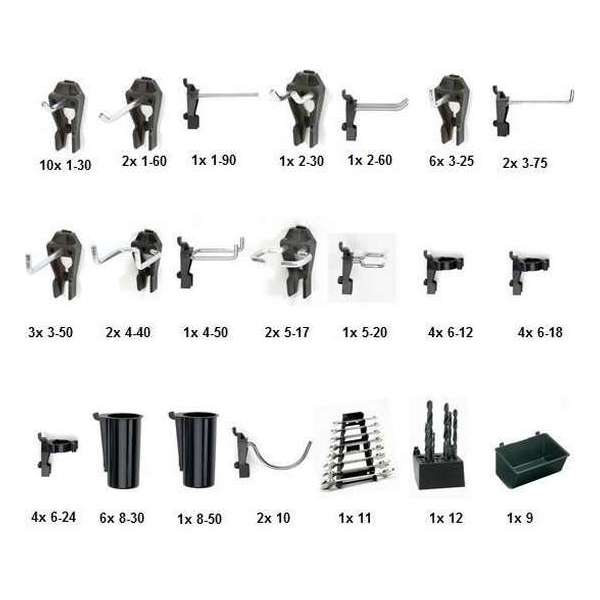 Raaco Super Clip Set - 84 stuks - Voor Raaco Super Clip Gereedschapsborden Raaco Super Clip Set - 84 stuks - Voor Raaco Super Clip Gereedschapsborden