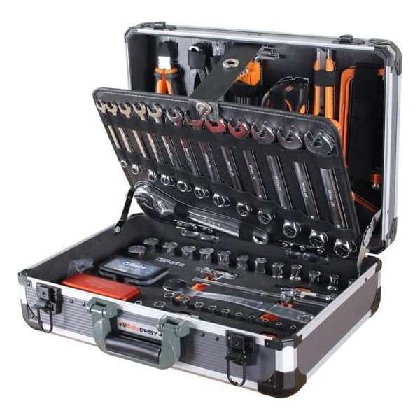 Beta Tools Easy Gereedschapskoffer 146-delig 2056E/E aluminium 020560411 Beta Tools Easy Gereedschapskoffer 146-delig 2056E/E aluminium 020560411