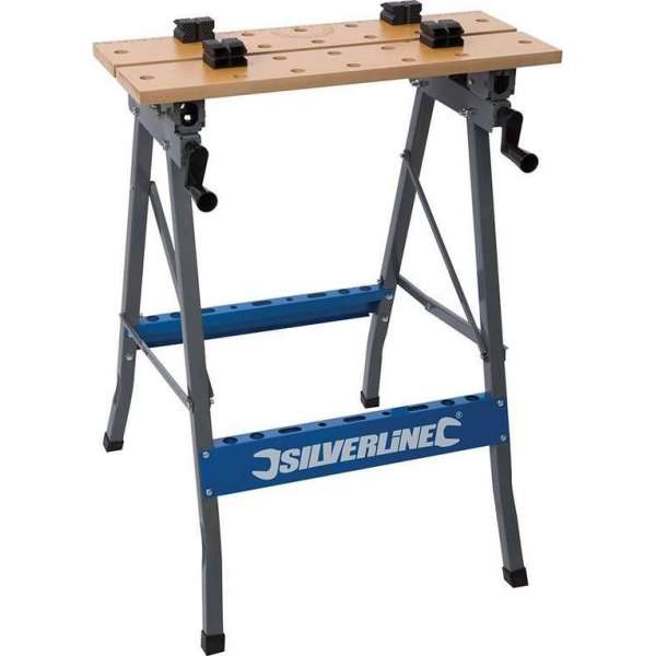 Silverline 'Heavy-Duty' werkbank met kantelbaar werkblad 150 kg Silverline 'Heavy-Duty' werkbank met kantelbaar werkblad 150 kg