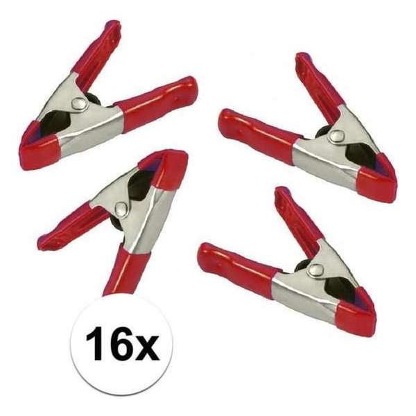 16x lijmklemmen / marktklemmen - 5 cm - veerklemmen / zeilklemmen 16x lijmklemmen / marktklemmen - 5 cm - veerklemmen / zeilklemmen