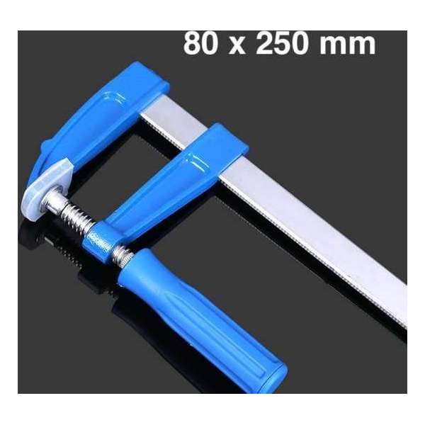 Schroef-lijmklem - Lijmklem - Lijmtang - F-spanklem lijmklem - F-klem - Blauw - 80x250mm Schroef-lijmklem - Lijmklem - Lijmtang - F-spanklem lijmklem - F-klem - Blauw - 80x250mm