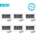 Qitch&Quisine - Hygro - Vochtmeter - Hygrometer - Hygrometer Met Batterijen - Wit - Inclu