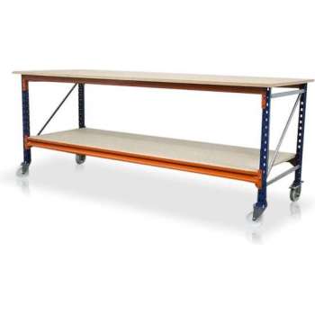 Paktafel - Werkbank verrijdbaar met multiplex werkblad MR22V