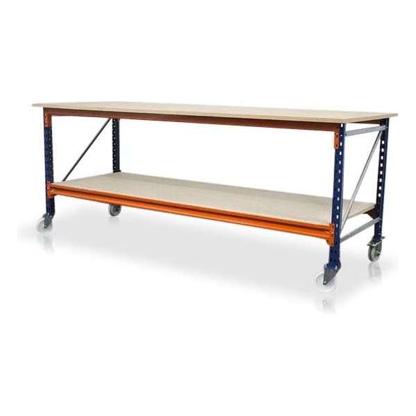Paktafel - Werkbank verrijdbaar met multiplex werkblad MR22V Paktafel - Werkbank verrijdbaar met multiplex werkblad MR22V