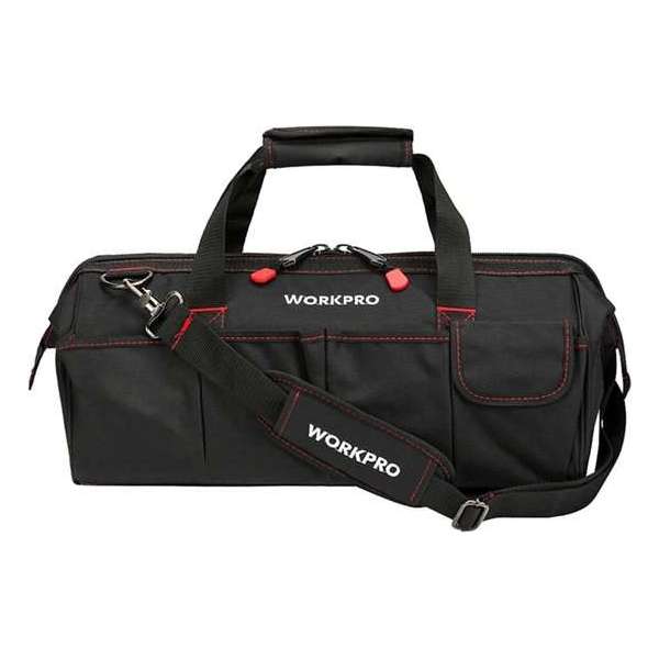 WORKPRO - Gereedschapskoffer - 46cm Waterdicht - Professionele Gereedschapstas met heupband - Werktas Heren WORKPRO - Gereedschapskoffer - 46cm Waterdicht - Professionele Gereedschapstas met heupband - Werktas Heren
